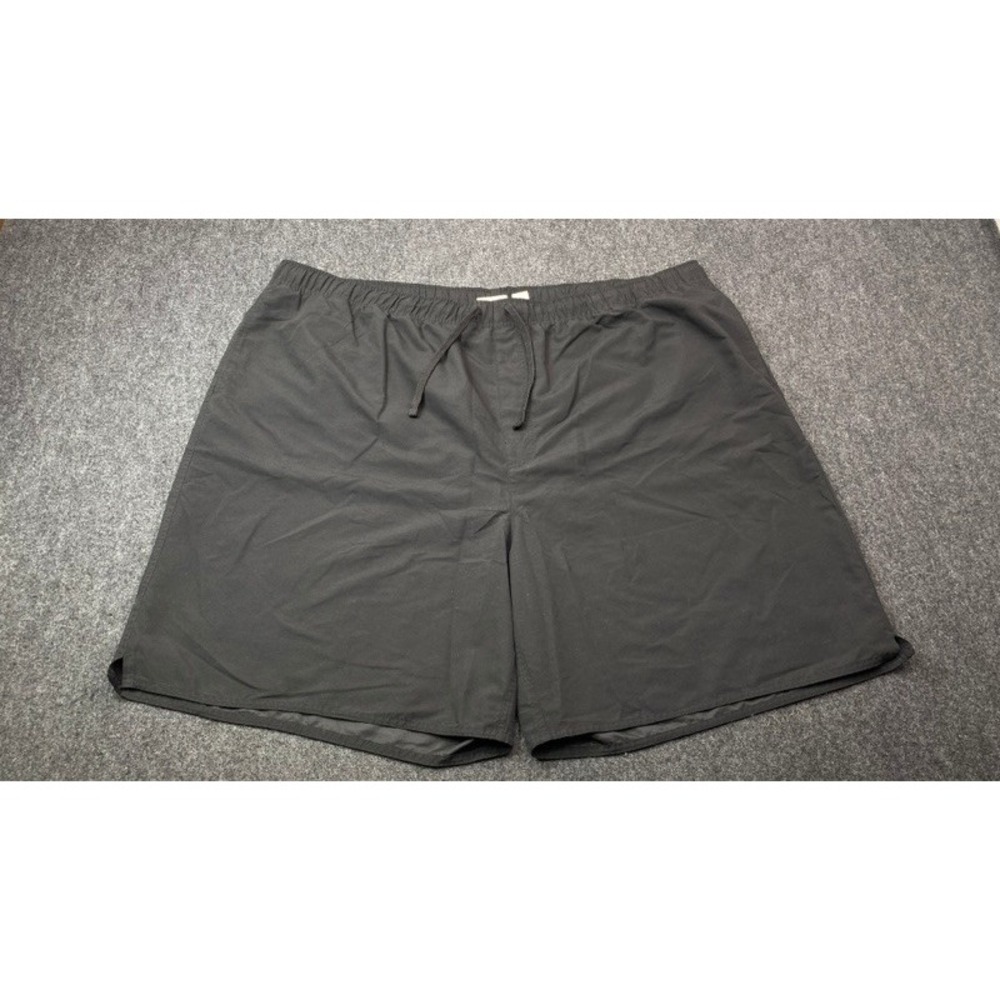 Harbor Bay Swim Trunks Men 4XLT Black Mesh Lined Big & Tall Drawstring Shorts